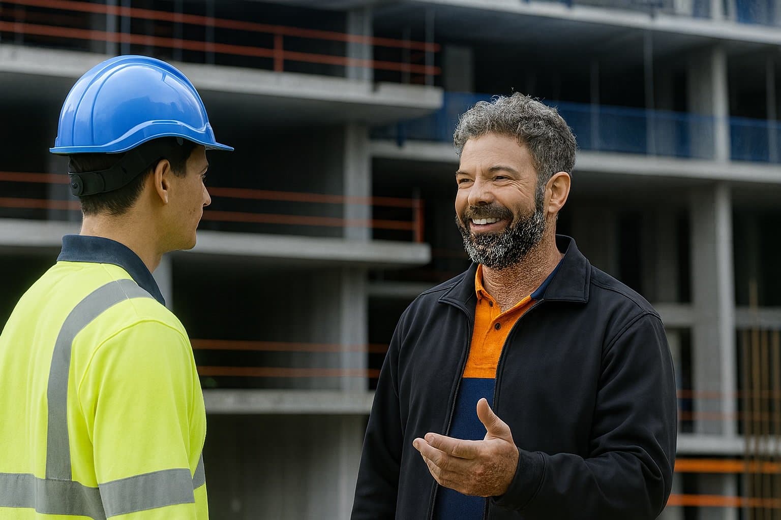 Senior Outright Plumbing project manager at a job site